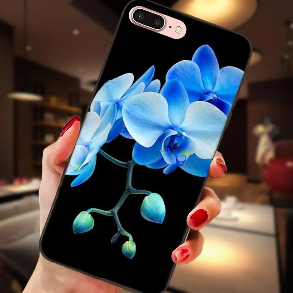 Чехол для телефона из ТПУ с цветком орхидеи Apple iPhone 4 4s 5 5S SE 6 S 7 8 Plus X XS Max