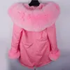 Chaqueta larga de invierno de camuflaje para mujer, prendas de vestir gruesas, parkas naturales con cuello de piel de zorro real y capucha ► Foto 2/6
