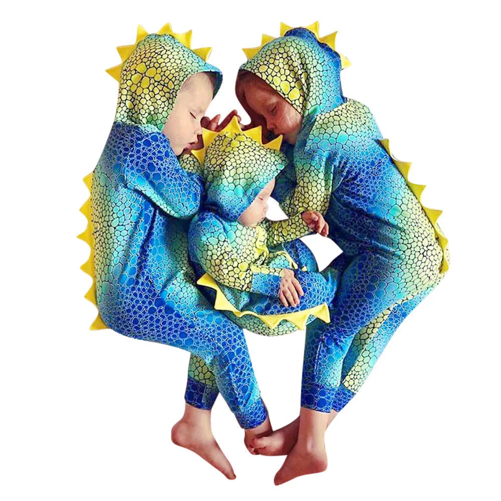 

Infant Baby Girls Boys Cartoon Dinosaur Gradient Color Hooded Romper Outfits new born baby clothes ropa bebe