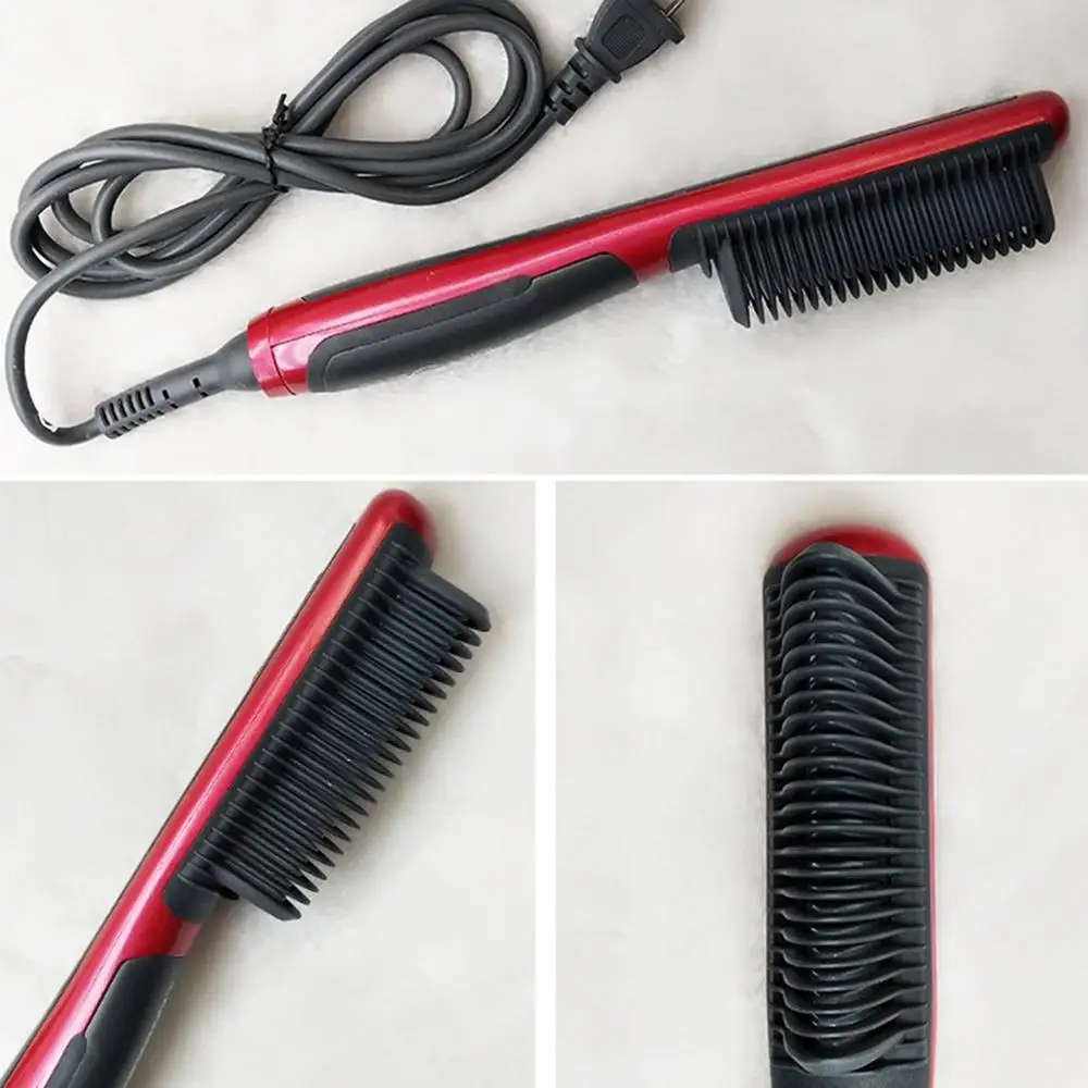 Мини-рулон, прямая двойная электрическая шина, выпрямляющая расческа для волос, выпрямитель для волос с отрицательными ионами, щетка для завивки волос