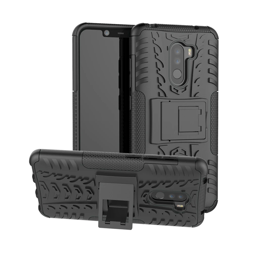 

For Xiaomi Redmi Note 7 6 Armor Case PC+TPU Soft Edge Stand Back Cover for Redmi Note 6 5 7 Pro Drop-Resistant Protective Coque