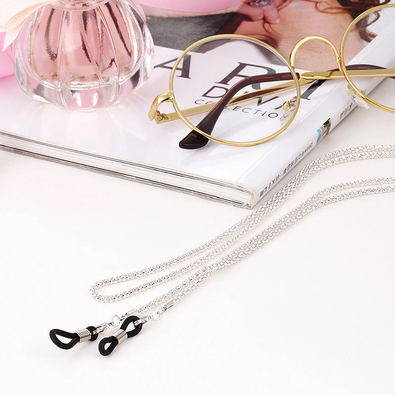

Metal glasses strap chain lanyard rope for eyeglasses sunglasses holder cord necklace glasses accessories Non-slip strip L020