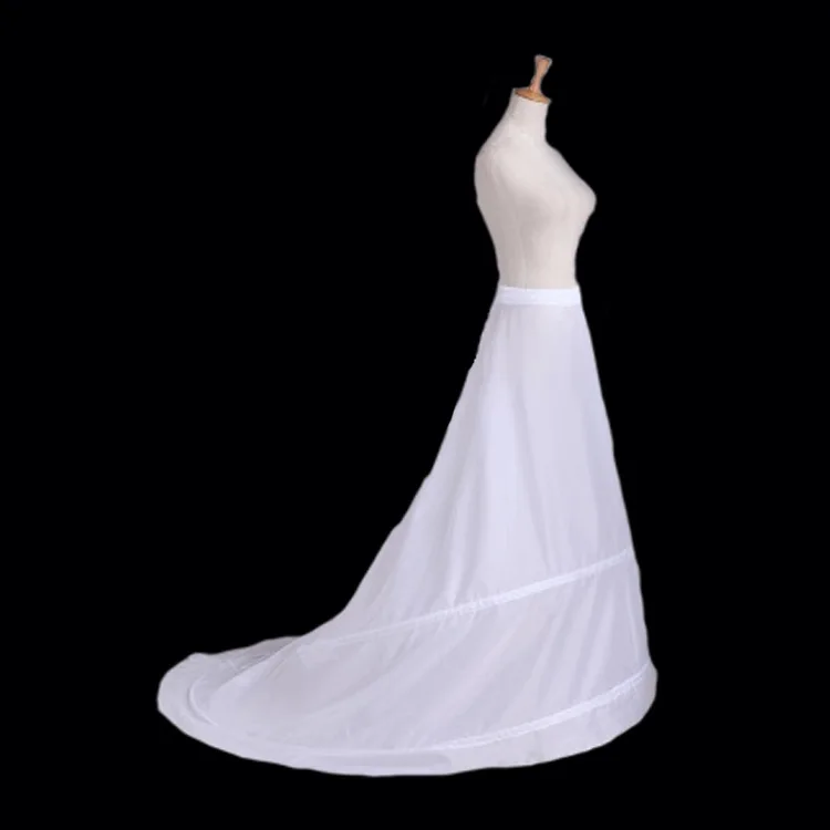 Fast Shipping 2 Hoops Trailing Petticoat Crinoline Slip Underskirt For Wedding Dress Bridal Gown In Stock | Свадьбы и торжества