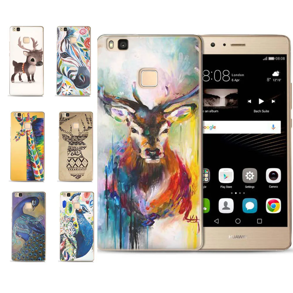 MLCRIYG мягкий чехол для телефона Huawei P9 Lite/P8 Lite/P10 Lite красочный из ТПУ с милым оленем