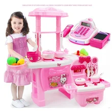 Zhenwei Китти Кухня набор для детей PlaySet притворяться Ролевая игра игрушки кухонная посуда миниатюрная Еда Кухня набор для детей развивающие игрушки