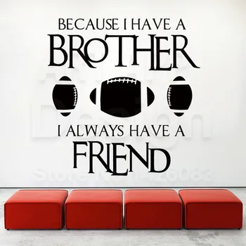 

Art design cheap vinyl home decoration Rugby friends wall sticker removable house decor American soccer sports decals in rooms