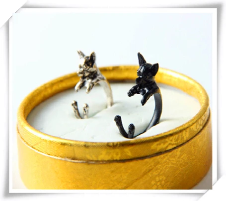Фото оптовая продажа очаровательное кольцо в стиле ретро с собакой цена