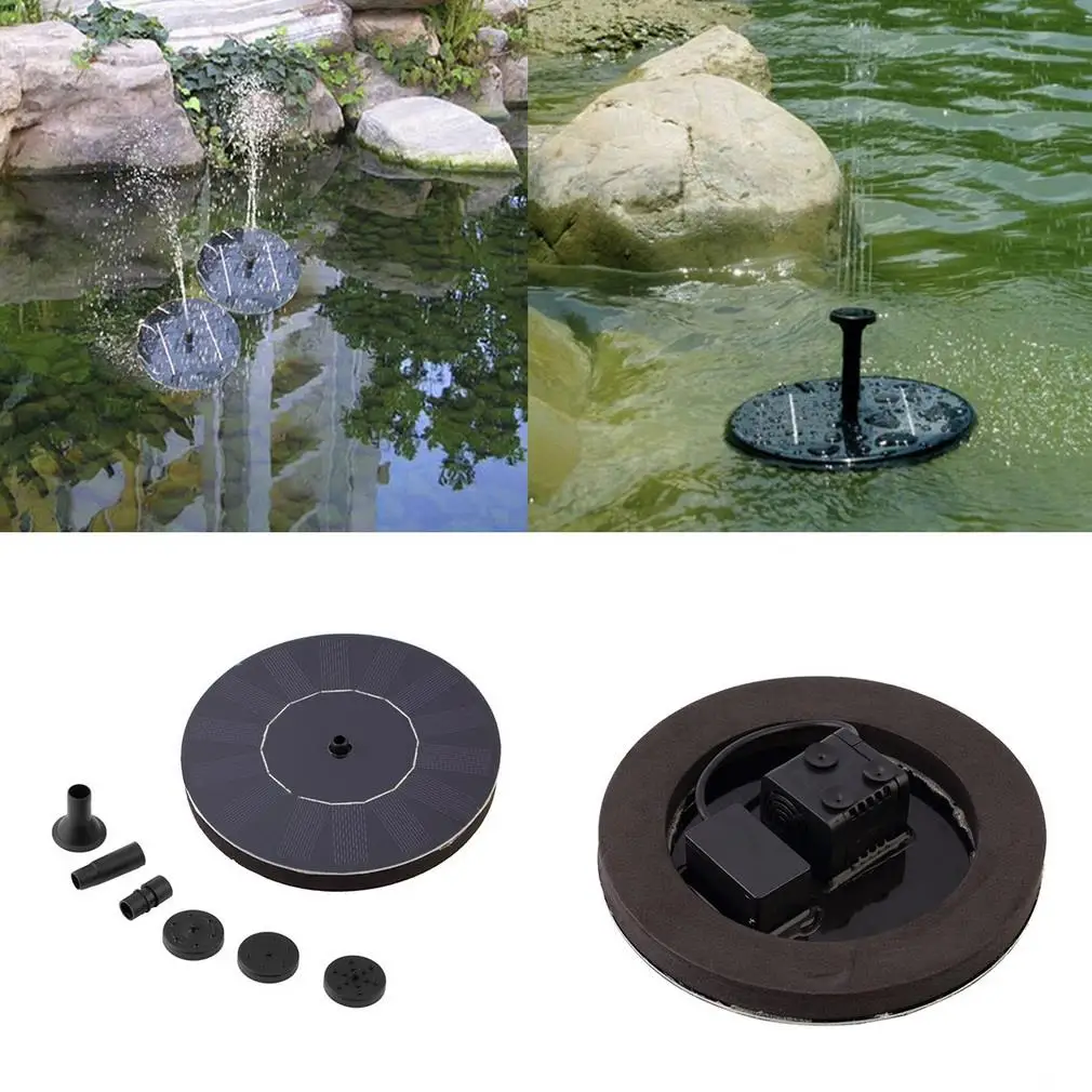 Solar Power Water Pump Floating Solar Panel 7V Fountain Pool Garden