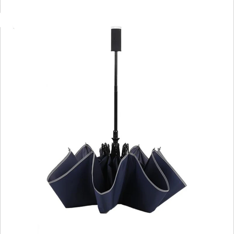 Творческий автоматический складной флэш светильник ночное линия светодиодная лампа, зонт 3 складной 8Rib ветрозащитный Бизнес Для мужчин зонт для путешествий для фам