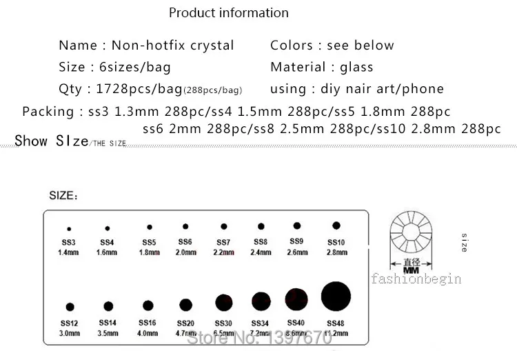 1728p многоцветные SS3 4 5 6 8 10 разноцветные стеклянные драгоценные камни с плоской задней стороной, не исправляемые хрустальные стразы для украшения ногтей, для макияжа глаз