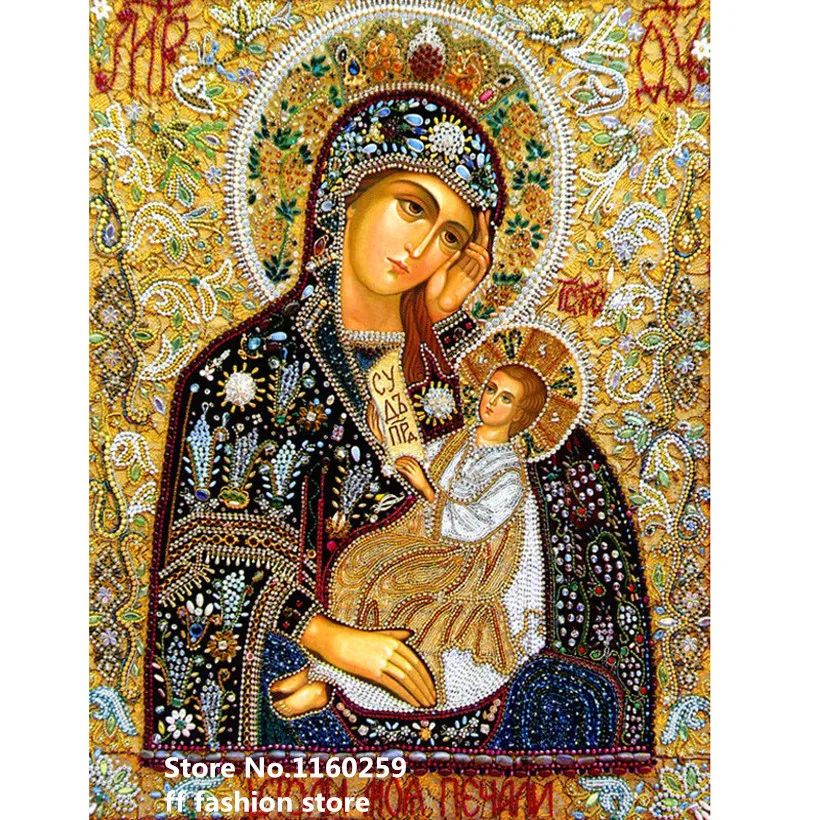 

religious ICONS diy diamond painting cross stitch portrait mosaic full diamond embroidery square rhinestone embroidery people C9