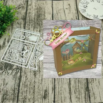 

BIG Shadow box Metal cutting dies frame craft cutting die embossing stencil for handmade Paper card making scrapbooking