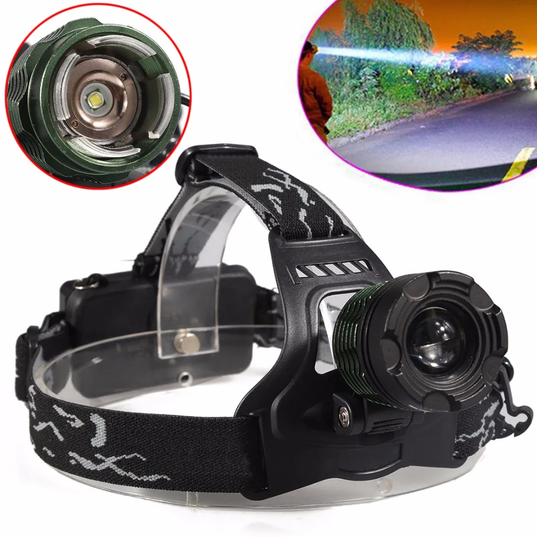

Mayitr 20000LM High-Low-Flash 3 Switch Modes XML T6 LED Zooming Headlamp Waterproof 18650 Rechargeable Headlight High Quality