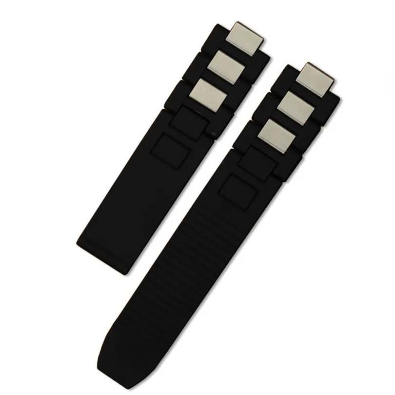 20mm * 10mm Black White Rubber Silicone Watch Band Clasp For Car 21 Chronoscaph W10198U2 W10125U2 W10197U2 W10184U2 | Наручные часы