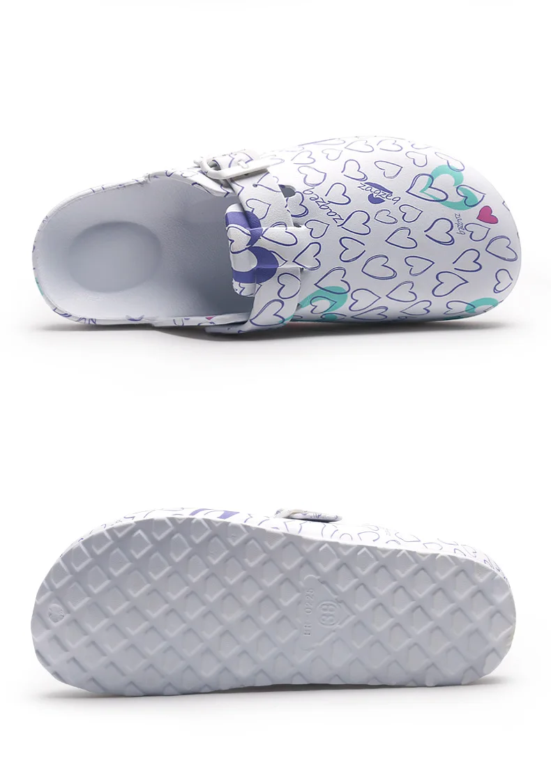 Летние мягкие тапочки для женщин; хирургические медицинские тапочки с цветочным принтом; обувь для чистки медсестры; обувь для спа-салона; ME480