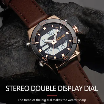 

Luxury brand Digital Men Watches LED Display SBAO Watch Men Digital Watch Men Sports Watches Wtaerproof Gifts