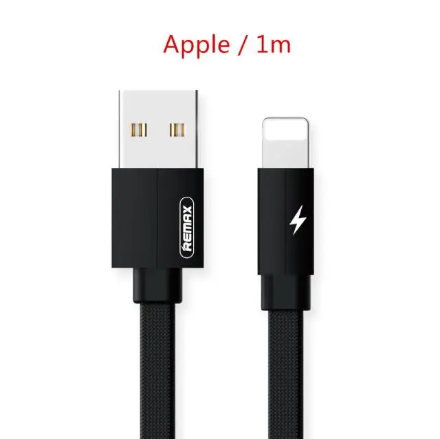 Remax USB кабель для iPhone XS Max XR X 8 7 6 5 зарядное устройство 3 в 1 Micro USB кабель для мобильного телефона usb type-c кабель - Цвет: Apple black 1m