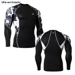 MTB мужские компрессионные колготы Fit SportsTights Skins компрессионная рубашка Велоспорт футболка для бега Лидер продаж