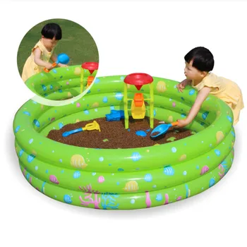 

MrY Baby Kids Swimming Pool Round Inflatable pool Safety frame Floating Thickened Ocean Ball Infant Pool Water play