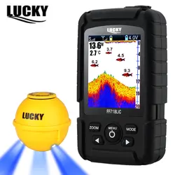 Lucky fishing finder ff718lic-wla эхолот для подводная камера для рыбалки глубинный гидролокатор рыболокатор 45 м/147 футов рыболокатор