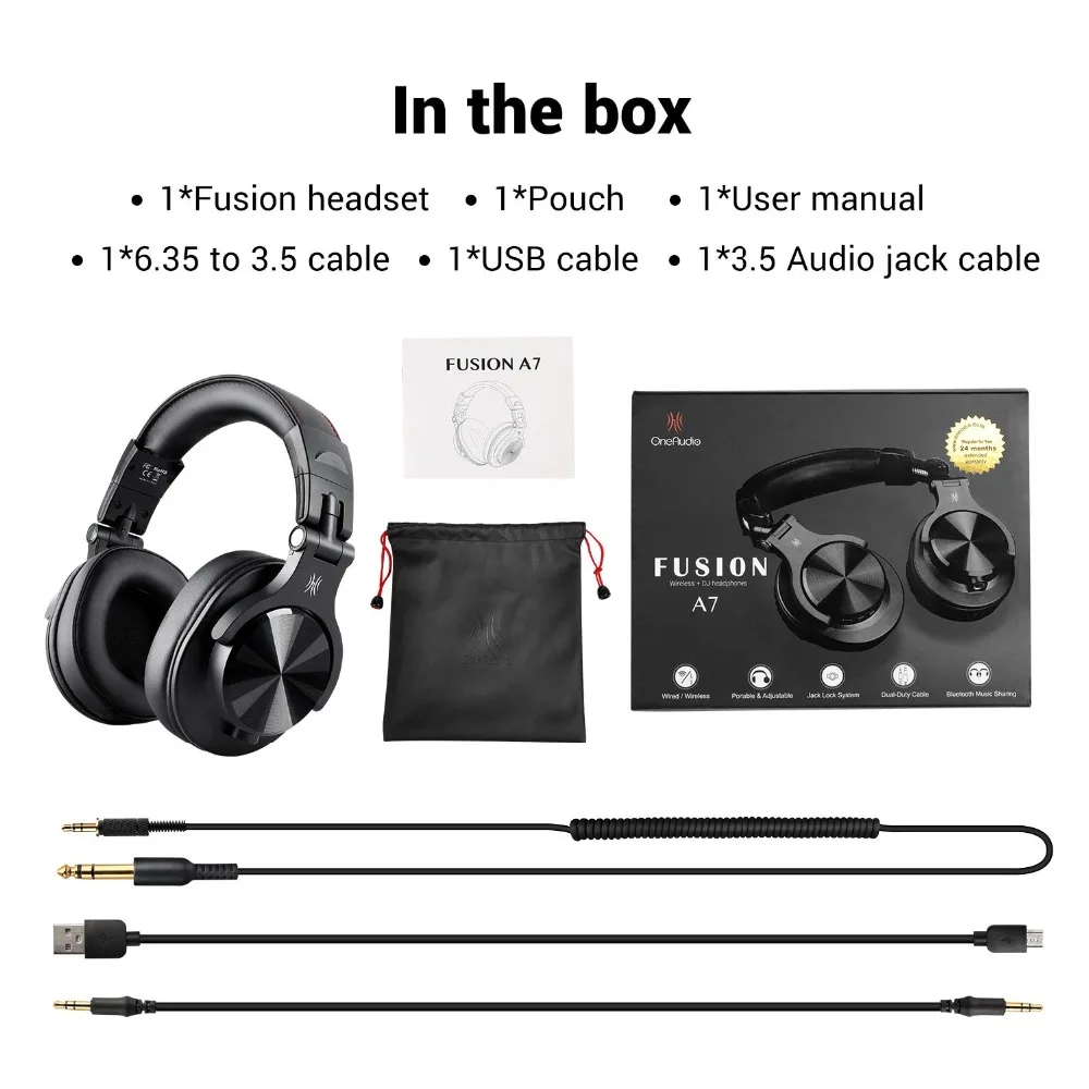 OneOdio Fusion Bluetooth5.0 Over Ear Stereo Headphones Wired/Wireless Professional Studio DJ Headphones Motor Recording Headset