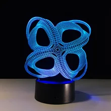 Геометрический 3D легкое прикосновение светодиодная лампа 7 цветов Детские спальные свет Lampara Акриловые USB 3D ночник 3D детский ночник