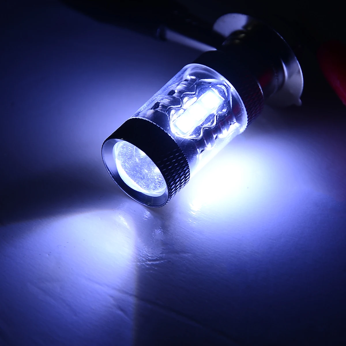 1PC H6M P15D DC 12V 80W White LED Headlight Bulb 20SMD Aluminum Head Lamp For Motorcycle ATV Off-road