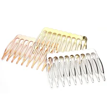 10 шт./лот 5/10 украшения для волос зуб металлический гребень родий золотой цвет базовый материал DIY ювелирные изделия ручной работы аксессуары для волос