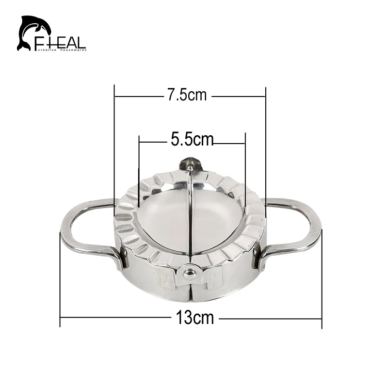 FHEAL 1 шт. Нержавеющая сталь клецки создатель пельменей формы миксер для теста
