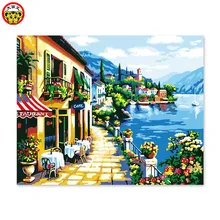 Живопись по номерам художественная краска по номерам в европейском стиле Риверсайд-Таун