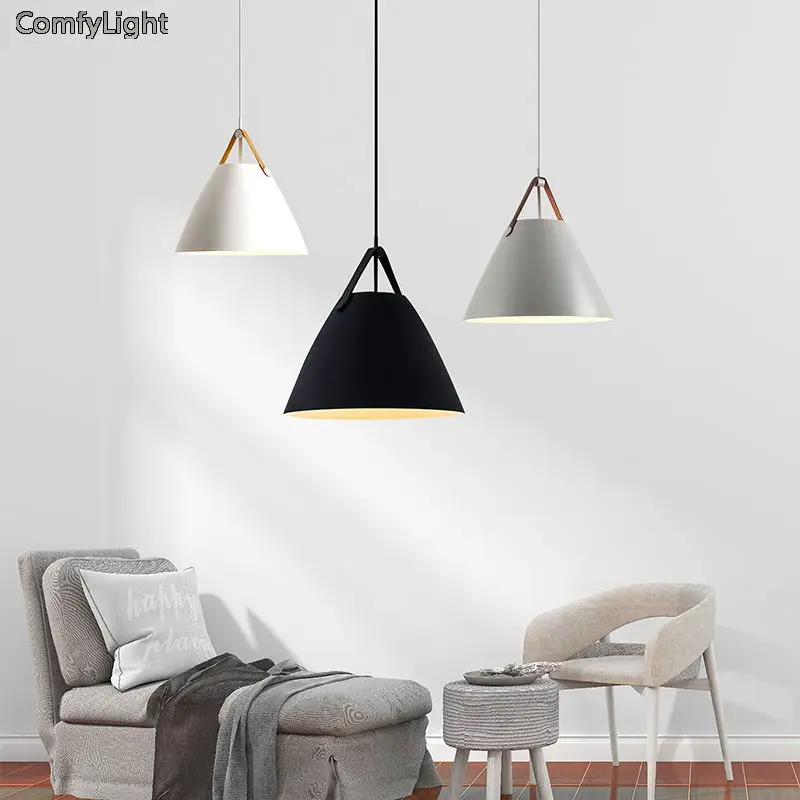 

Pendant Lights Lustres Modern Hanglamp Bedroom/foyer/Kitchen/mirror light Colorful iron Lamp Shade E27 LED Bulb belt Luminaire