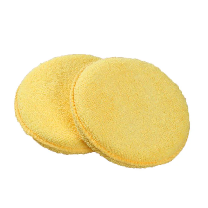 13.5X2.5cm Round Shaped Micro Fiber Waxes Sponge Car Cleaning Supplies Car Vehicle Glass Cleaning Sponges car accessries