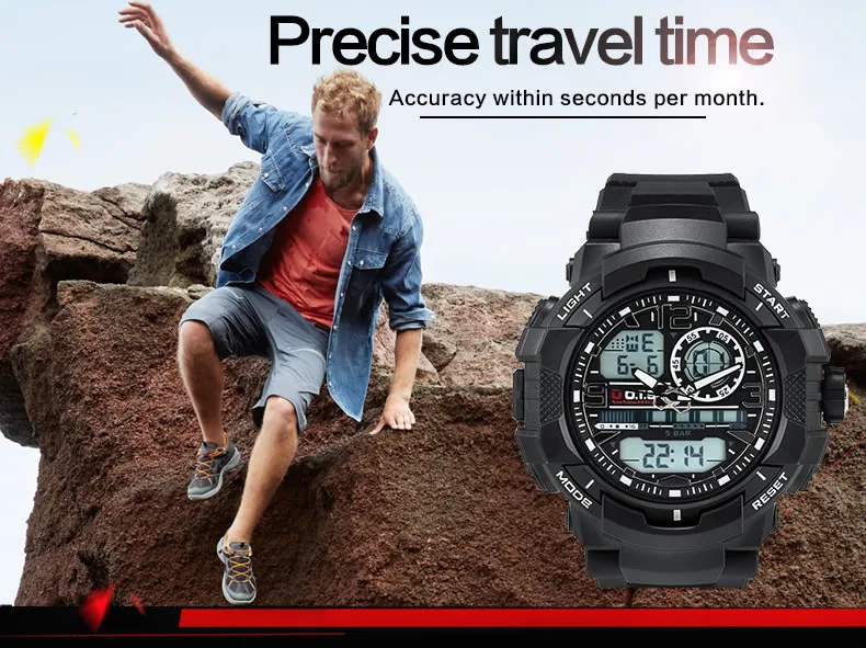 Спортивные часы мужские наручные часы Мужские часы лучший бренд класса люкс военные водонепроницаемые часы вскользь силикона