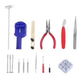 

16pcs/set Watch Repair Tool Kit Band Pin Strap Link Remover Back Opener Hand Tool