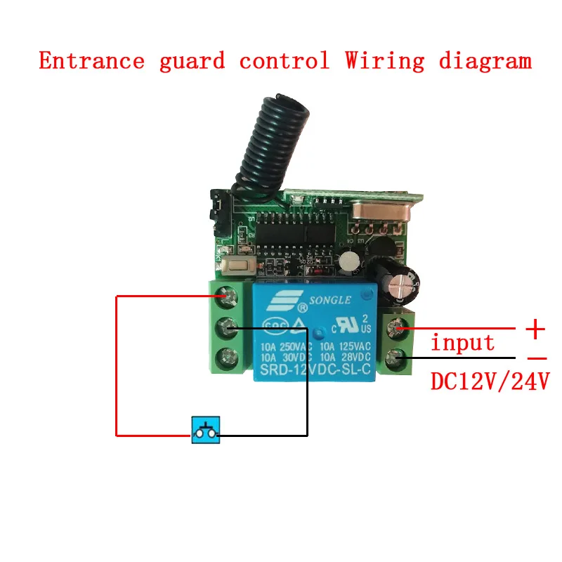 DC 12 В 24 В 10A 1 Channe мини беспроводной пульт дистанционного управления 35 мм* 32 мм* 17 мм Приемник RF беспроводной релейный переключатель