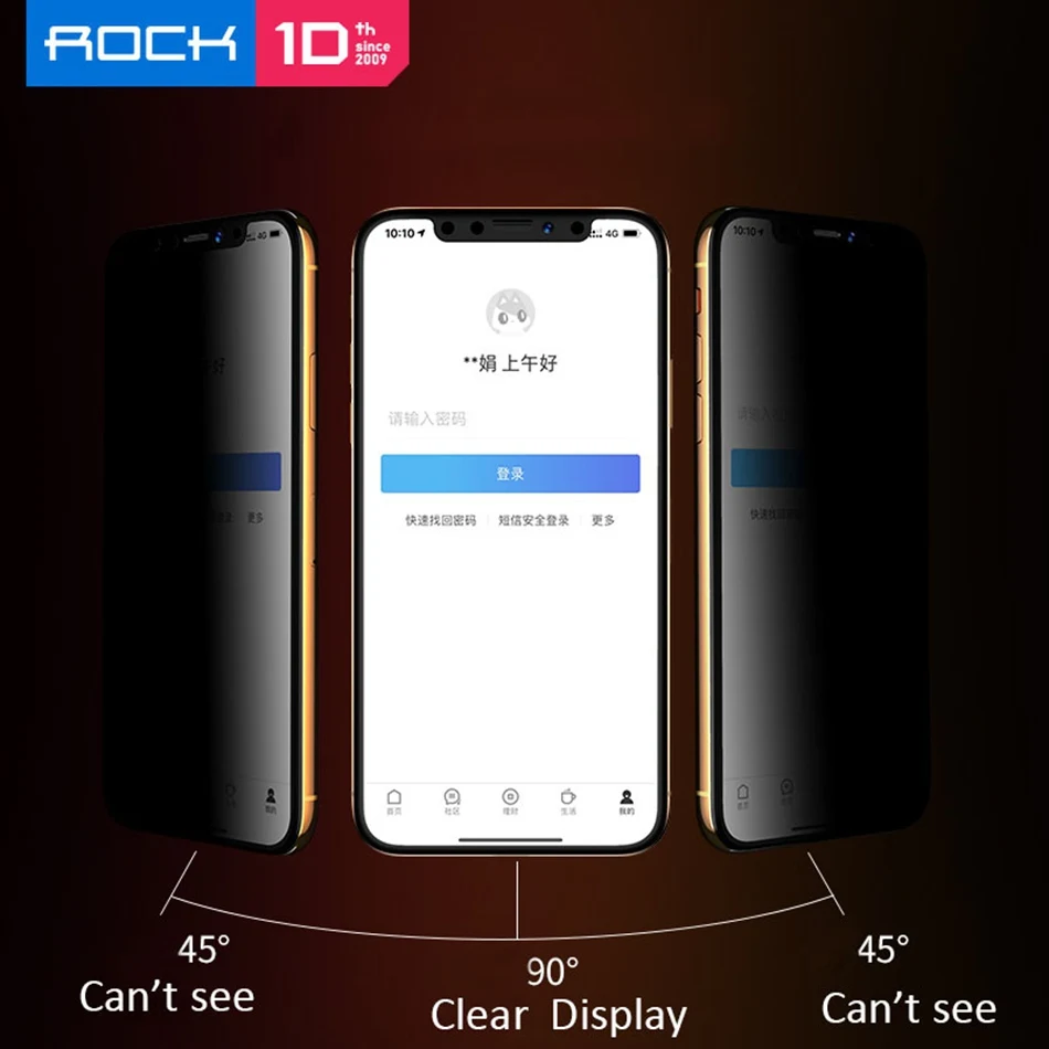 ROCK Защитная пленка для экрана, защита для iPhone X Xs Max, защитная пленка из закаленного стекла для iPhone 7 8 Plus