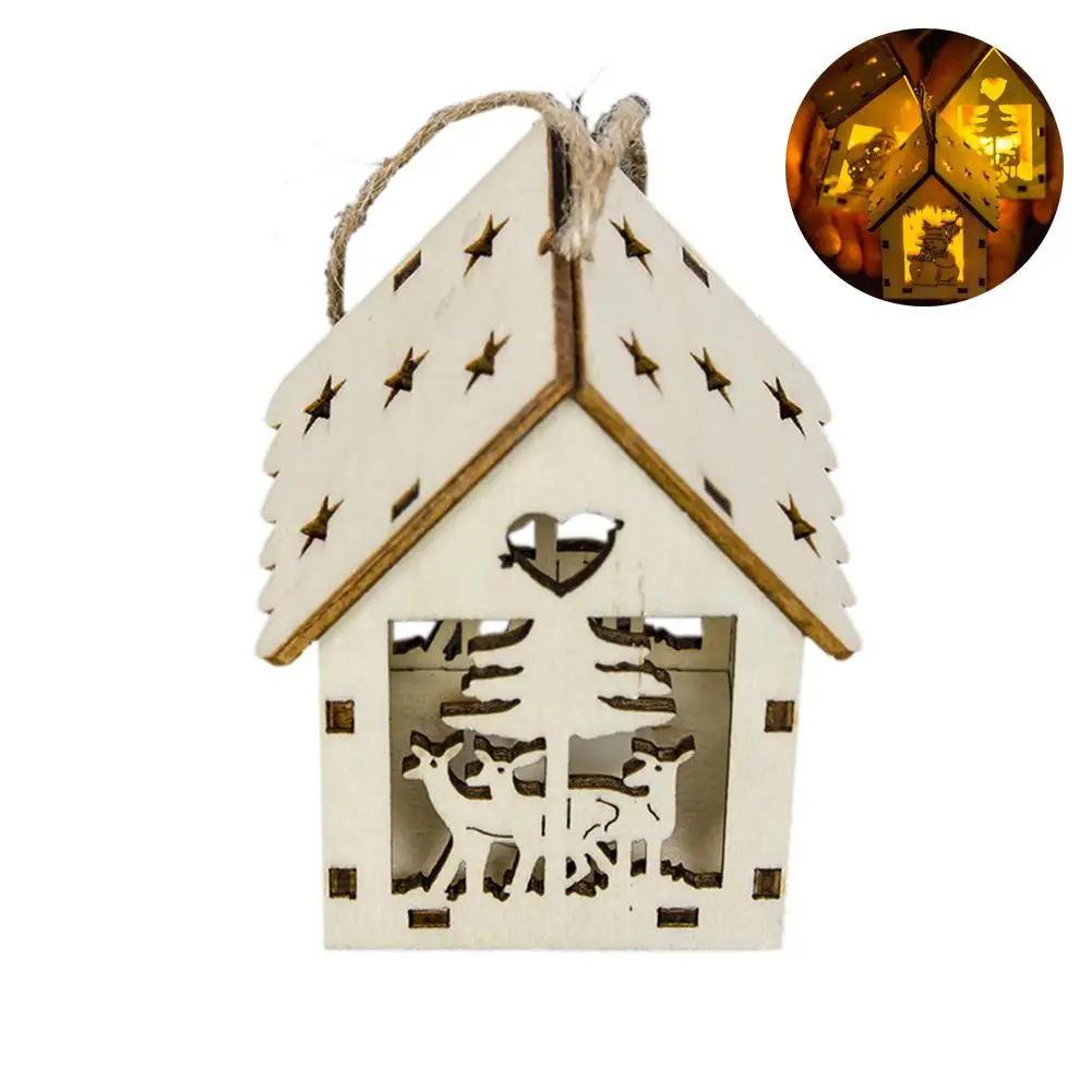 

Mini Glowing House Christmas Tree Decoration Cabin With Light Christmas Ornament Innovative Christmas Decoration For Home Table
