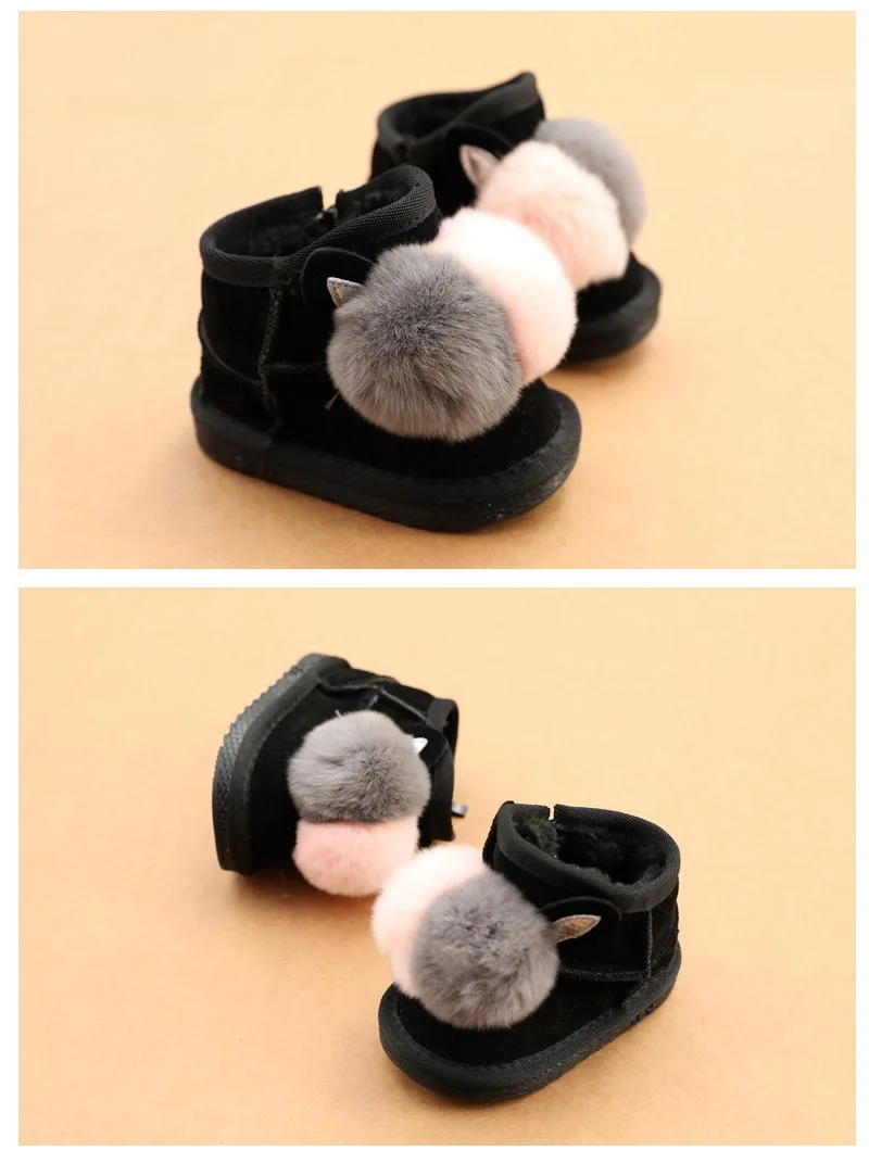 Koovan/детская обувь; зимние детские хлопковые сапоги; толстая теплая обувь для девочек; От 1 до 3 лет; женские зимние сапоги из хлопка