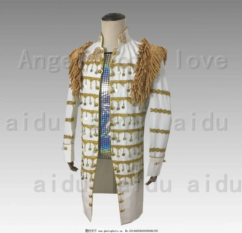 New Night shop DJ Men's clothing fashion slim Flow decoration long Suit coat performanc plus size stage singer costumes