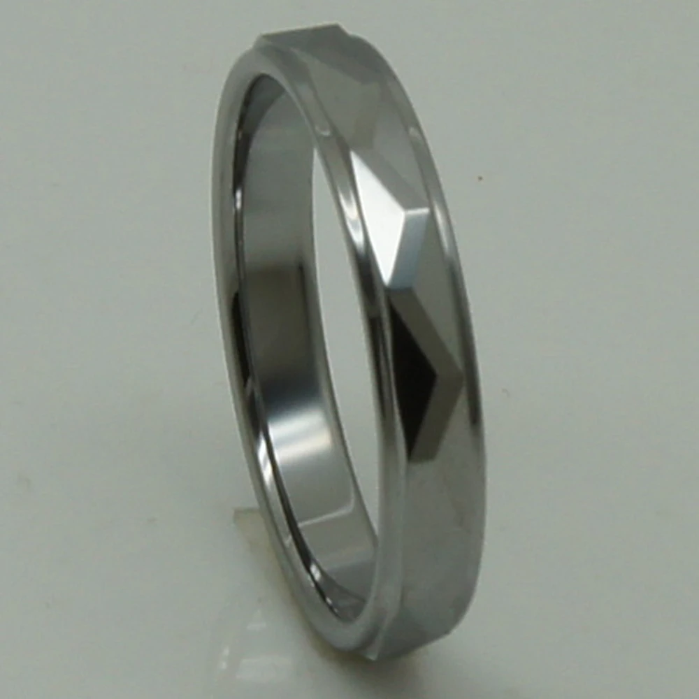 lady 3.5mm cubic geometrical facet silver grey hi tech scratch proof