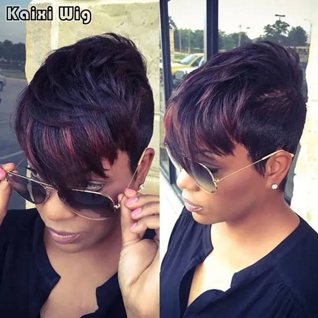 Krótki Ombre Fryzury Dla Kobiet Pixie śliczne Black Women Haistyles
