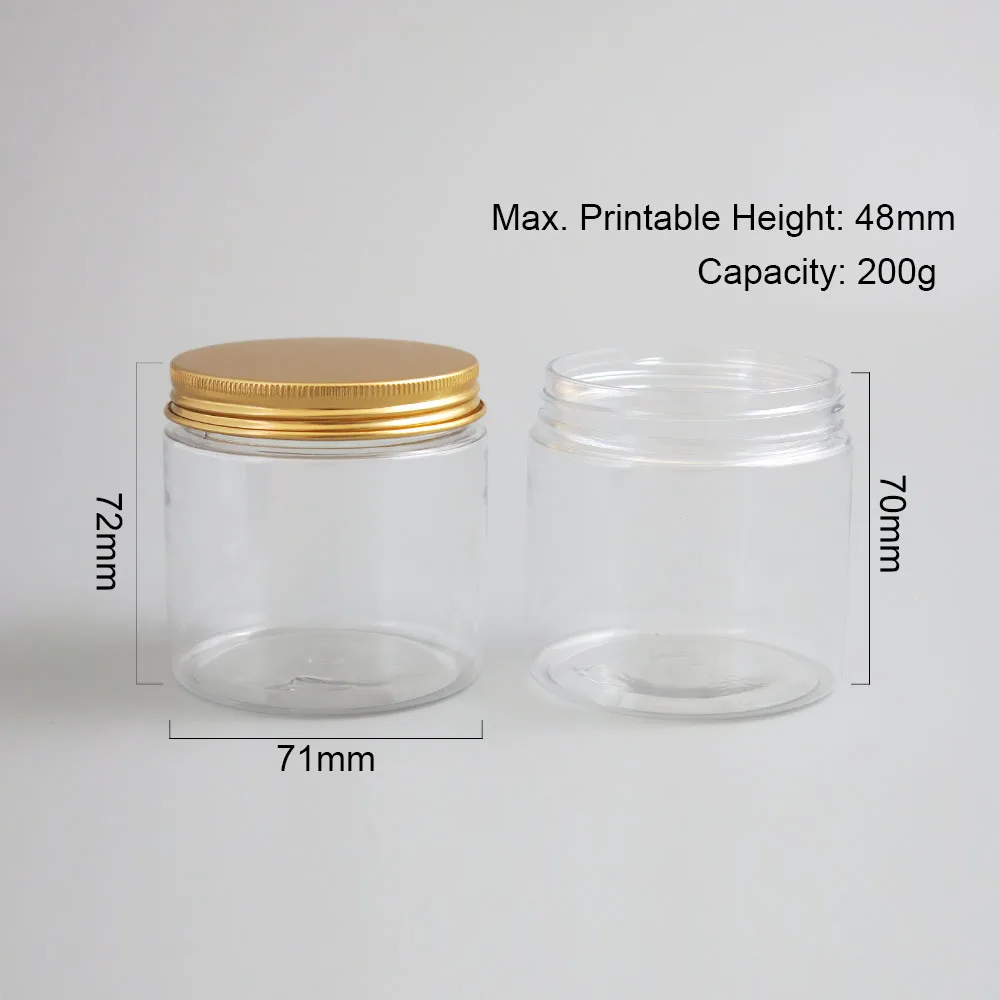 Plásticas com Tampas do Metal o Creme Cosmético Vazio dos Recipientes do Creme de 24x200g 200ml para Cosméticos Claro Range Empacotam Garrafas 200cc Que 8 para cosméticos que empacotam garrafas plásticas com tampas do metal
