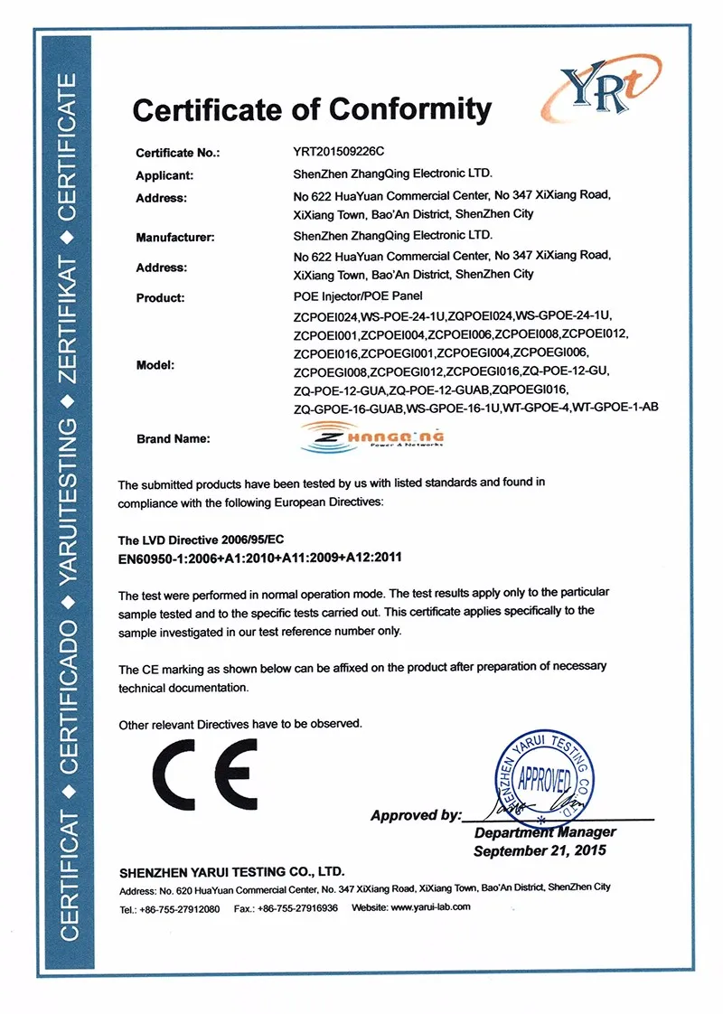 CE Certification 01