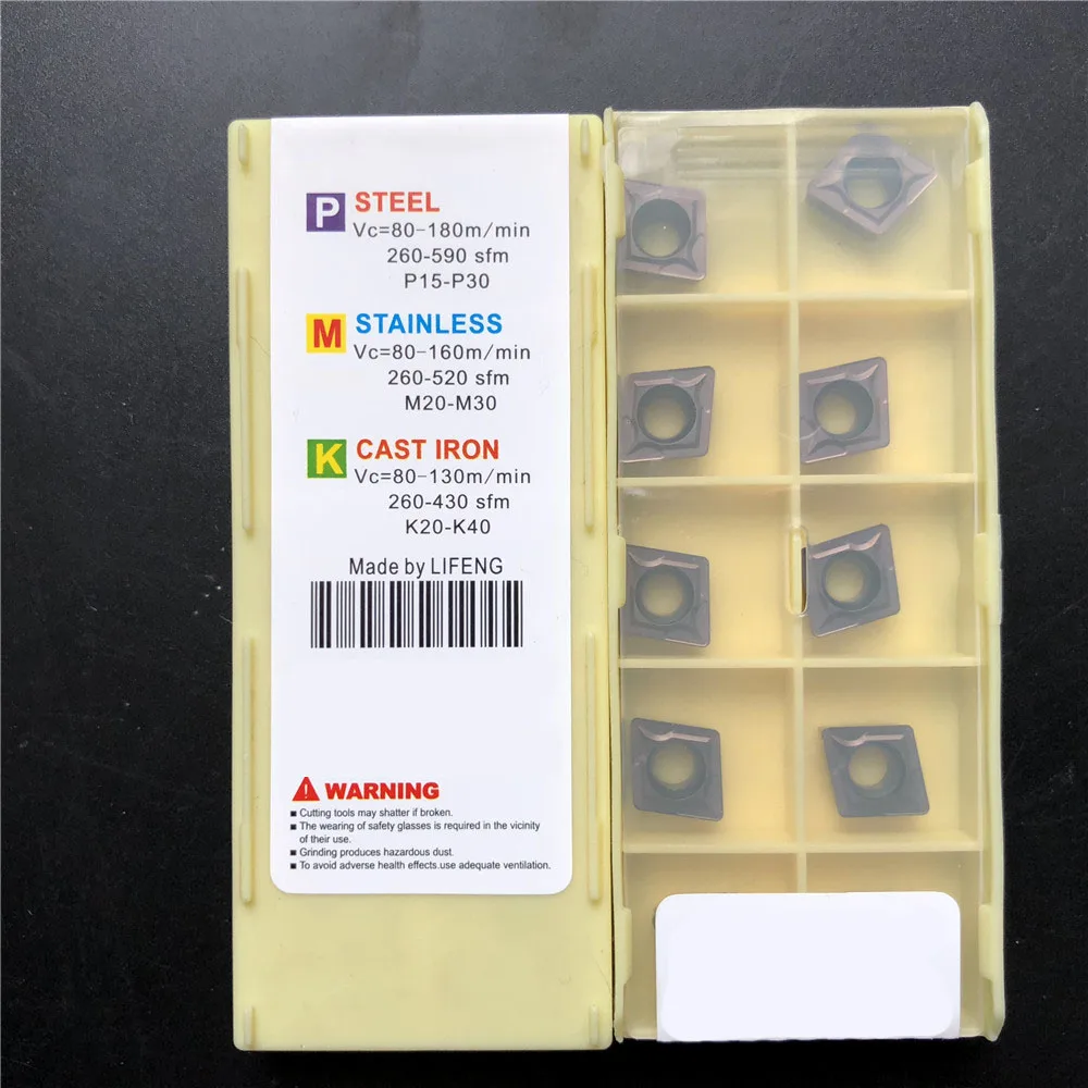10 шт. CCMT09T304 LF6018 CCMT09T308 LF6018 ccmt32. 52 высокое качество токарный инструмент твердосплавная вставка для стали из нержавеющей стали