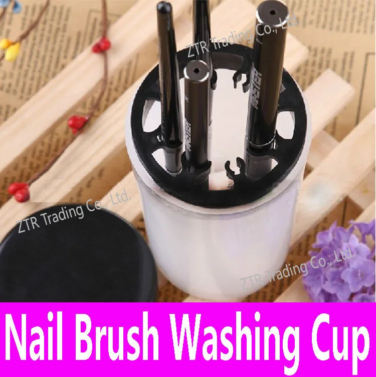 1piece Professional Nail Brush Clean Cup Brush Washing Water Container
