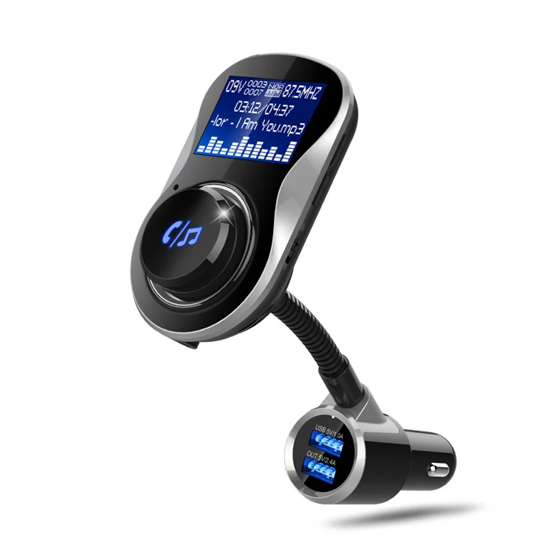 FM Transmitter Modulator 5V 3.4A Car Charger Handsfreee Bluetooth Car Kit Radio MP3 Player Dual USB with AUX TF Card Slot