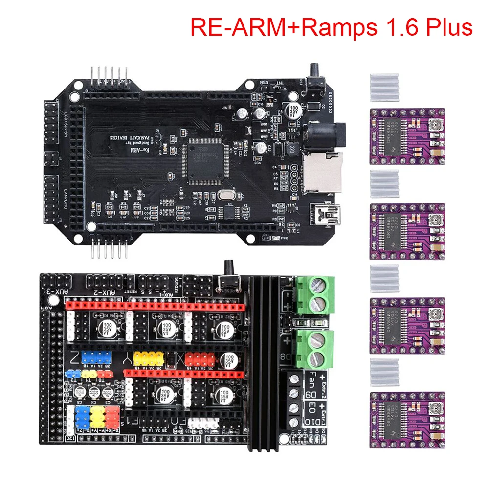 Детали для 3D-принтера Ramps 1,6 Plus плата управления+ клонированная плата для 3D-принтера+ TMC2130 TMC2208 DRV8825 A4988 Драйвер Ramps 1,4