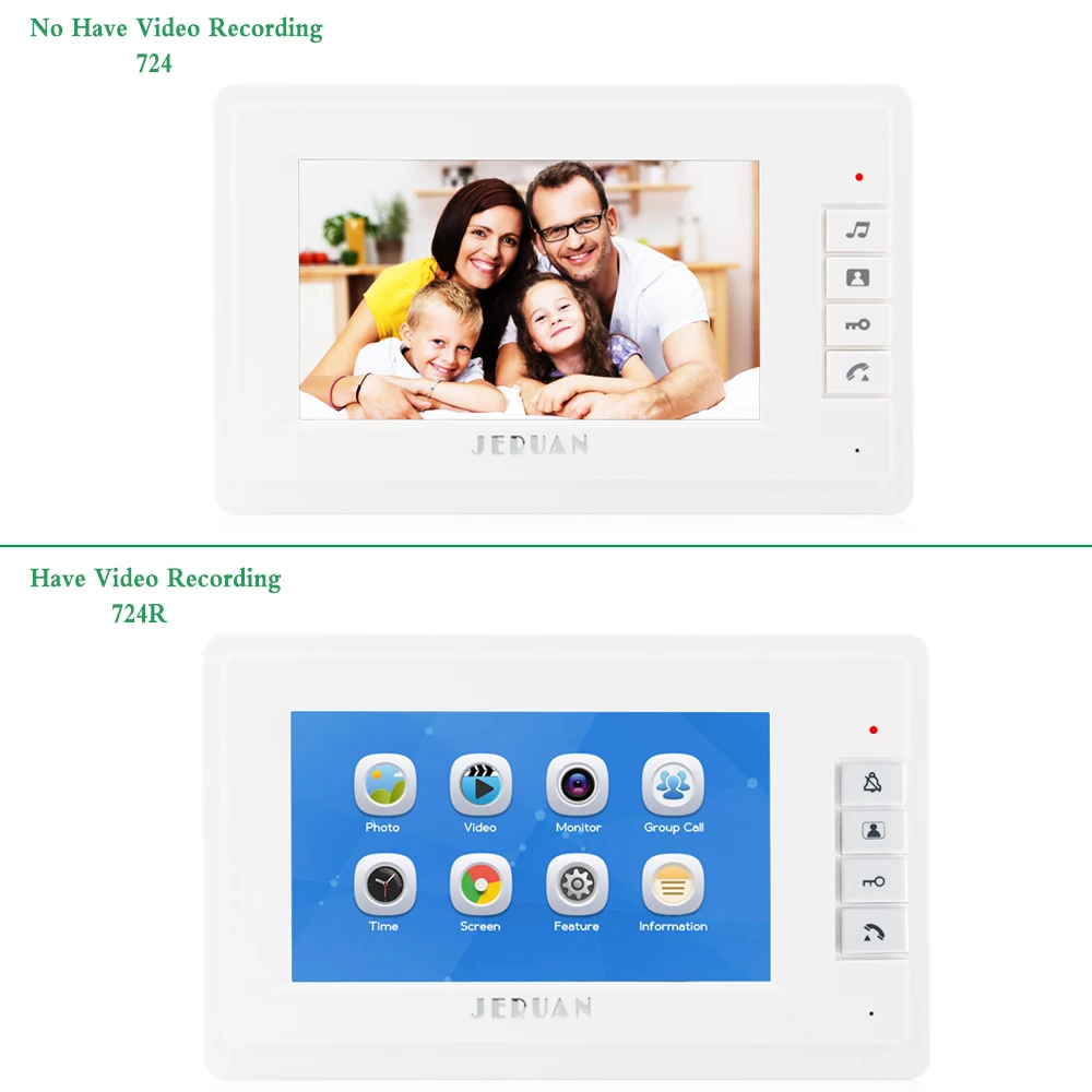 

JEX 7 inch video intercom door phone system Only Monitor indoor Unit + Power Adapter FREE SHIPPING 724