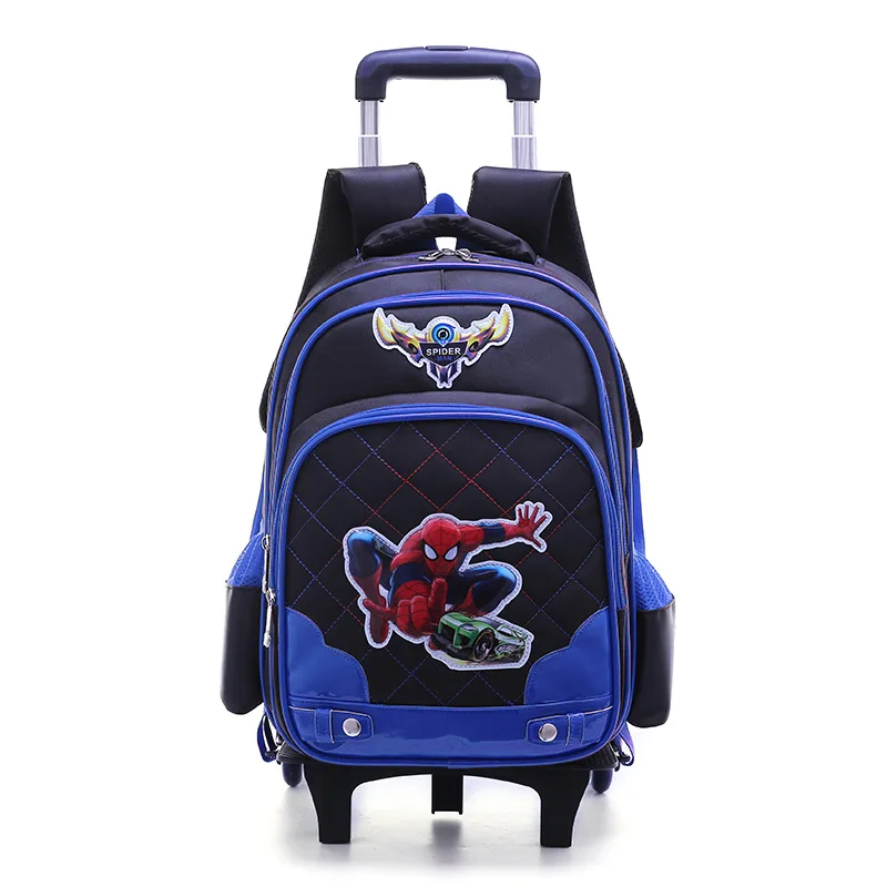 2015 waterproof Trolley backpack boys children School Bag Wheels Travel