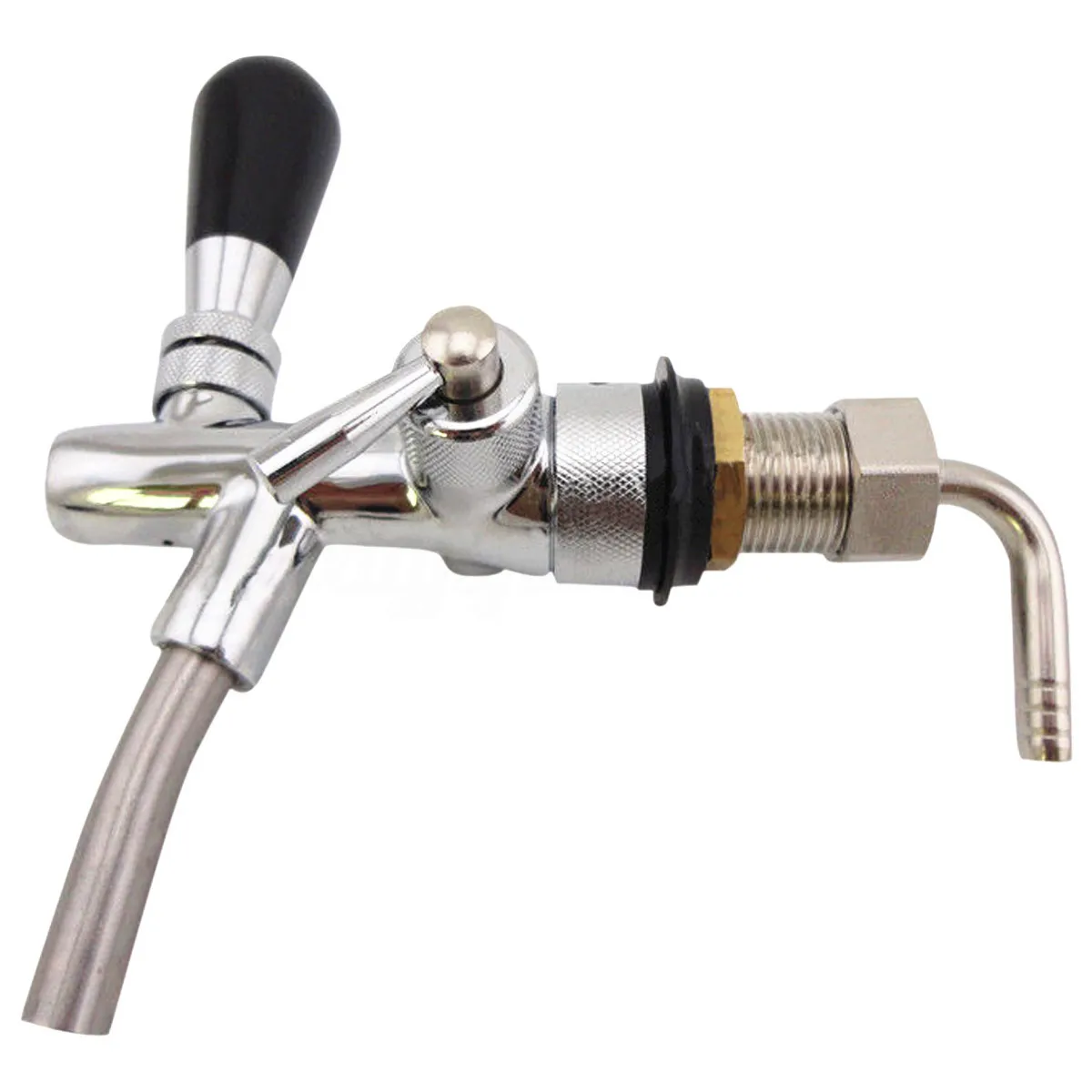 

Adjustable Draft Beer Faucet With Flow Controller For Keg Tap Homebrew Dispenser Stainless Steel+Metal Beer Switch G5 / 8 Thread